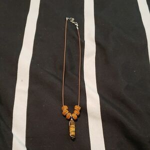 Elegant Brown and Gold Necklace